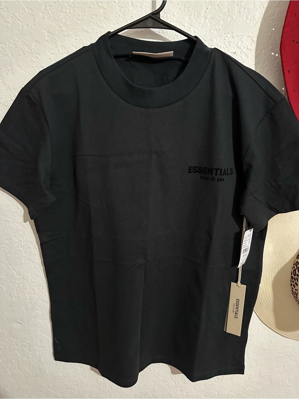 Essentials Black Short-Sleeve Crewneck T-Shirt